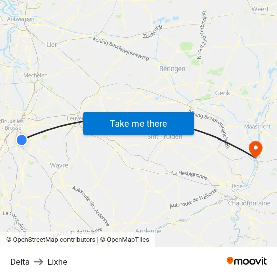 Delta to Lixhe map