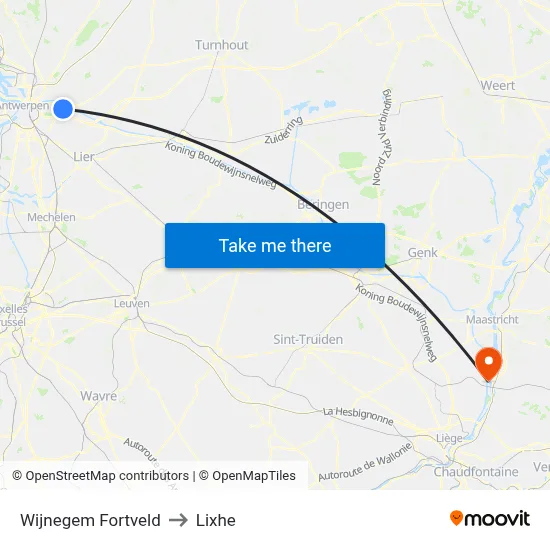 Wijnegem Fort Field to Lixhe map