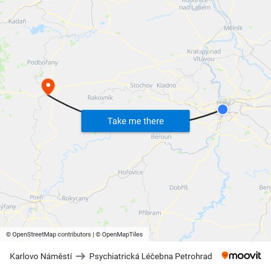 Karlovo Náměstí to Psychiatrická Léčebna Petrohrad map