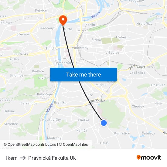 Ikem to Právnická Fakulta Uk map