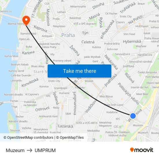 Muzeum to UMPRUM map