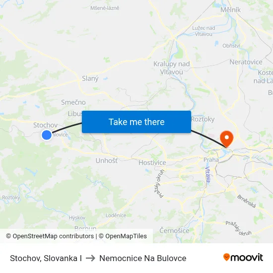 Stochov, Slovanka I to Nemocnice Na Bulovce map