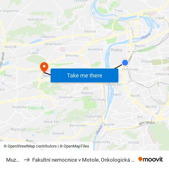 Muzeum to Fakultní nemocnice v Motole, Onkologická klinika 2. LF UK map