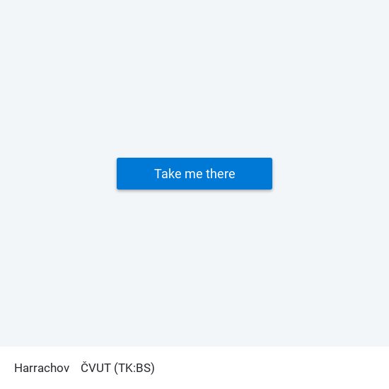 Harrachov to ČVUT (TK:BS) map