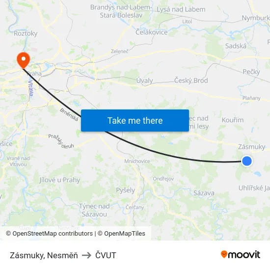 Zásmuky, Nesměň to ČVUT map