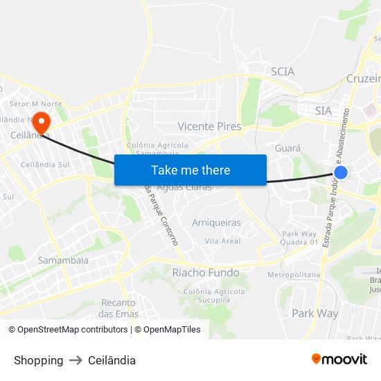 Shopping to Ceilândia map