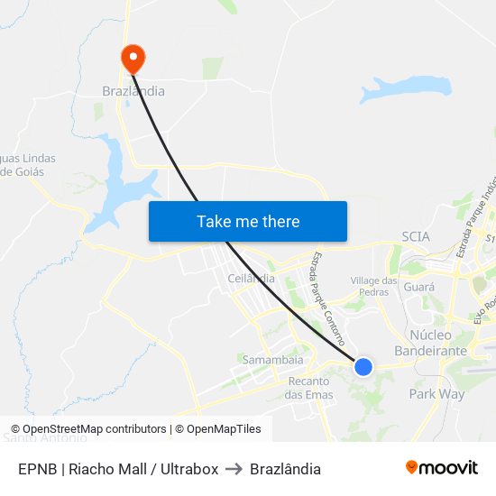 EPNB | Riacho Mall / Ultrabox to Brazlândia map