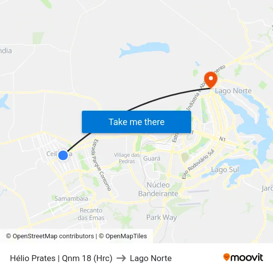 Hélio Prates | Qnm 18 (Hrc) to Lago Norte map
