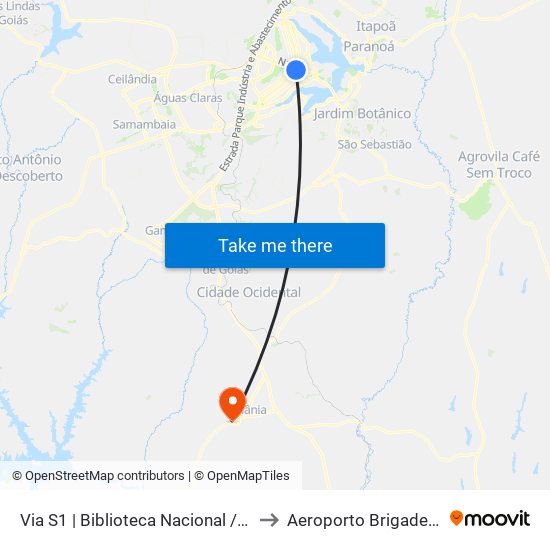 Via S1 | Biblioteca Nacional / Museu Nacional / SESI LAB to Aeroporto Brigadeiro Araripe Macedo map