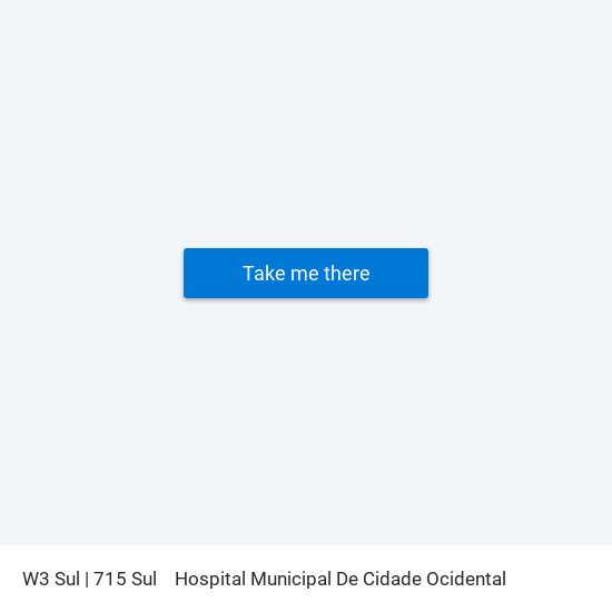 W3 Sul | 715 Sul (SICOOB) to Hospital Municipal De Cidade Ocidental map