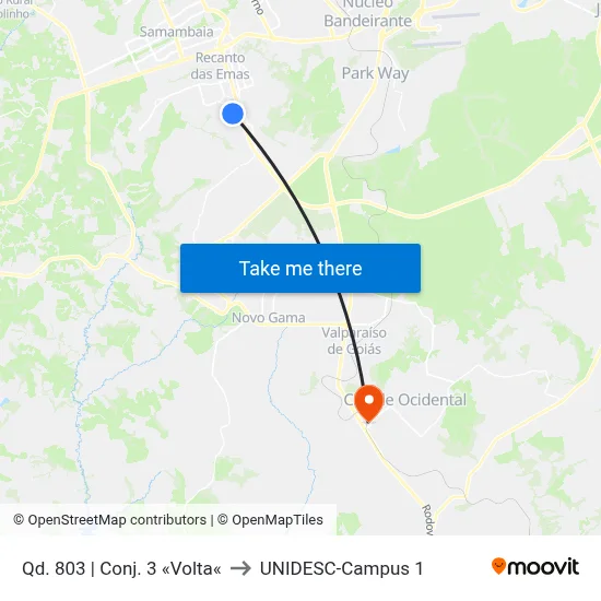 Qd. 803 | Conj. 3 «Volta« to UNIDESC-Campus 1 map