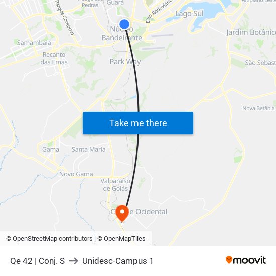 Qe 42 | Conj. S to Unidesc-Campus 1 map