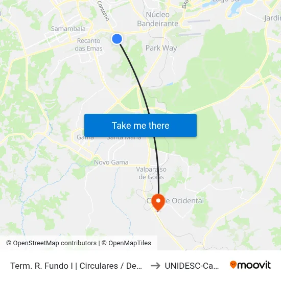 Term. R. Fundo I | Circulares / Demais Linhas to UNIDESC-Campus 1 map