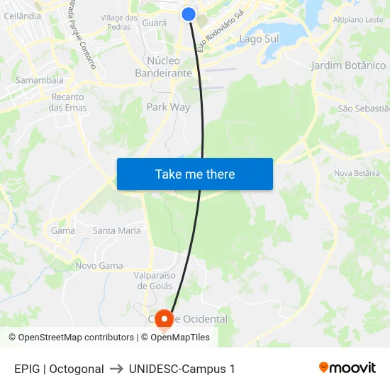 EPIG | Octogonal to UNIDESC-Campus 1 map