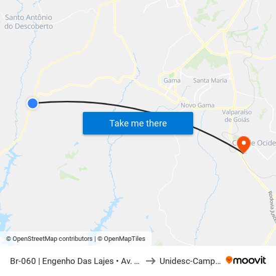 Br-060 | Engenho Das Lajes • Av. Brasília to Unidesc-Campus 1 map