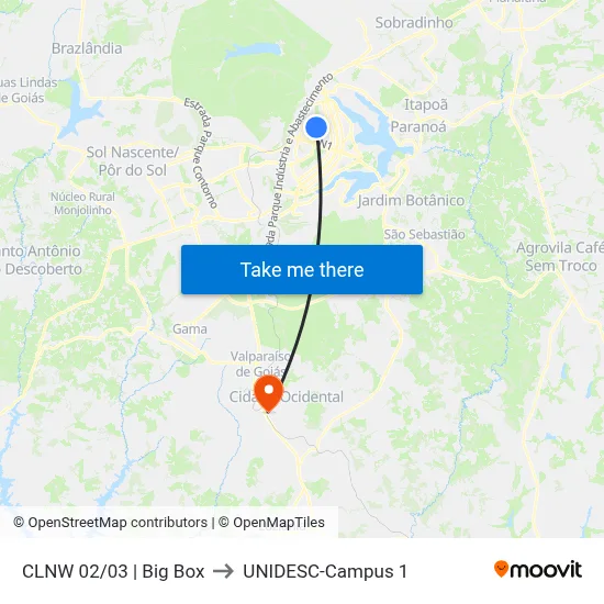 CLNW 02/03 | Big Box to UNIDESC-Campus 1 map