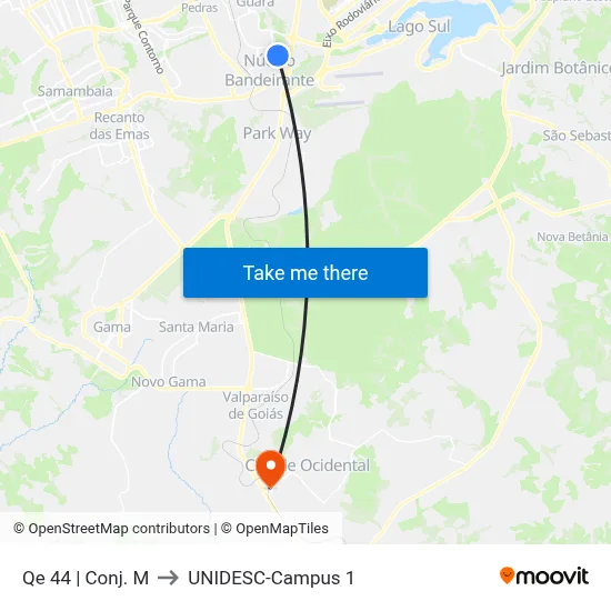 Qe 44 | Conj. M to UNIDESC-Campus 1 map
