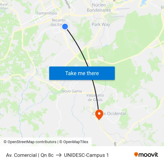 Av. Comercial | Qn 8c to UNIDESC-Campus 1 map