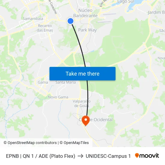 EPNB | QN 1 / ADE (Plato Flex) to UNIDESC-Campus 1 map