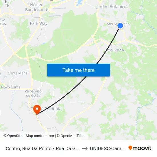 Centro, Rua Da Ponte / Rua Da Gameleira to UNIDESC-Campus 1 map