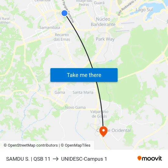 SAMDU S. | QSB 11 to UNIDESC-Campus 1 map
