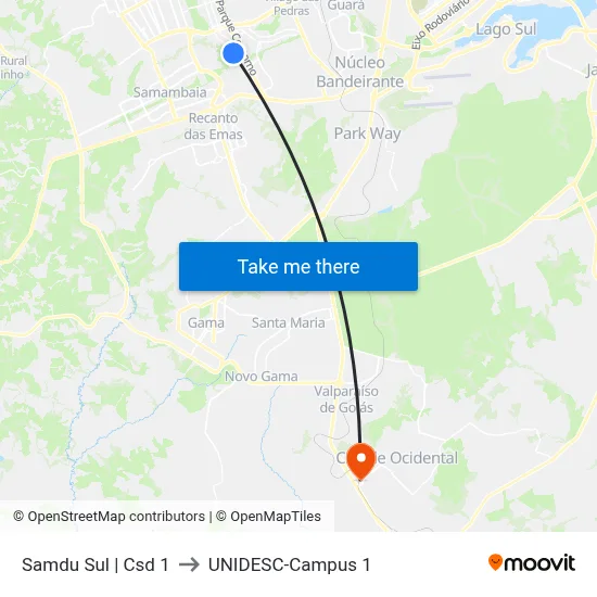 Samdu Sul | Csd 1 to UNIDESC-Campus 1 map