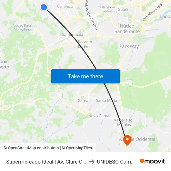 Supermercado Ideal | Av. Clare Crockett to UNIDESC-Campus 1 map