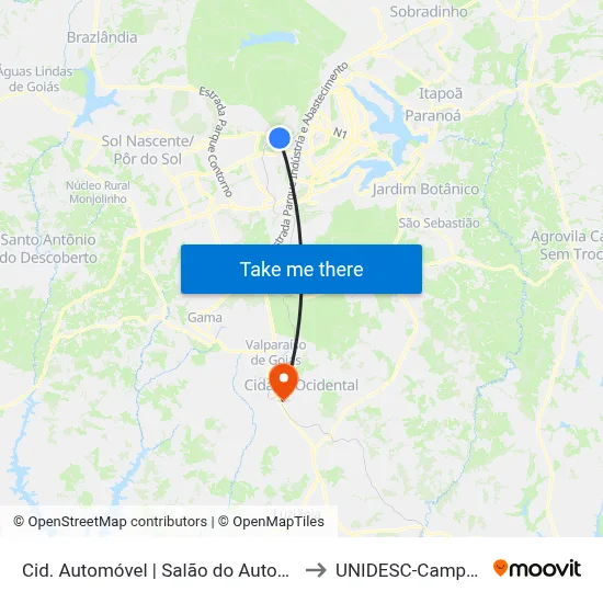 Cid. Automóvel | Salão do Automóvel to UNIDESC-Campus 1 map