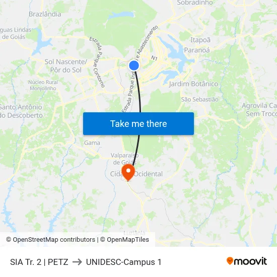 SIA Tr. 2 | PETZ to UNIDESC-Campus 1 map