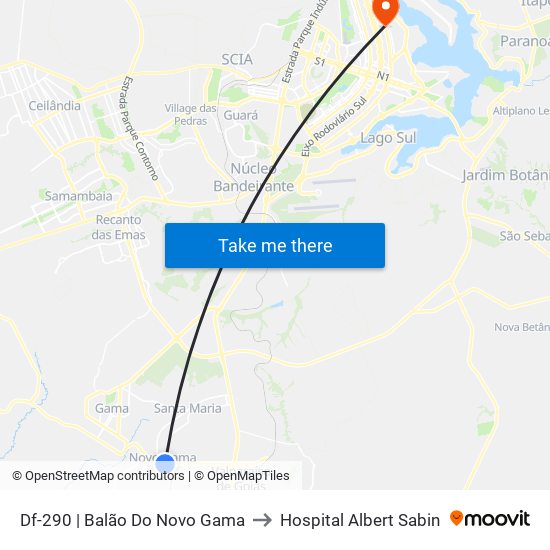 Df-290 | Balão Do Novo Gama to Hospital Albert Sabin map