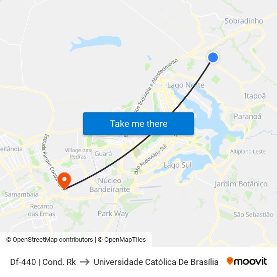 Df-440 | Cond. Rk to Universidade Católica De Brasília map