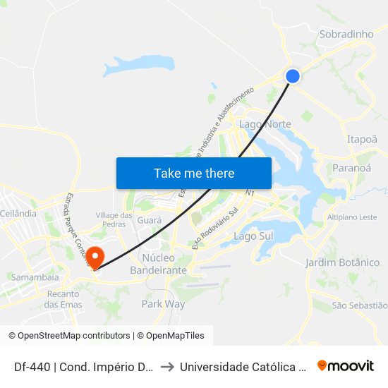 Df-440 | Cond. Império Dos Nobres to Universidade Católica De Brasília map