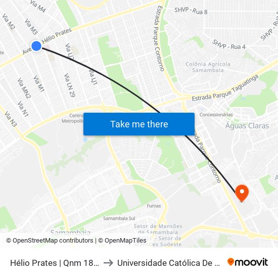 Hélio Prates | Qnm 18 (Hrc) to Universidade Católica De Brasília map