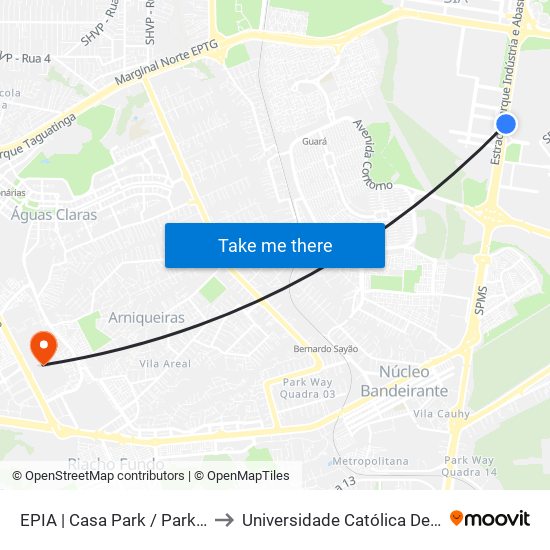 EPIA | Casa Park / Park Design to Universidade Católica De Brasília map