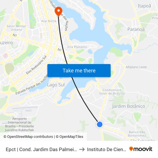 Epct | Cond. Jardim Das Palmeiras (Sentido São Sebastião) to Instituto De Ciencias Sociais(Ics) map