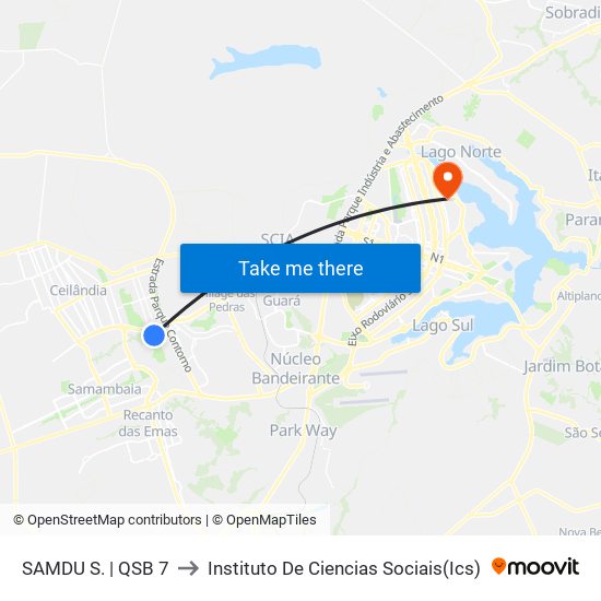 Samdu Sul | Qsb 7 to Instituto De Ciencias Sociais(Ics) map