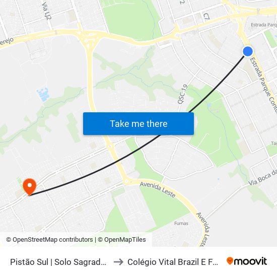 Pistão Sul | Solo Sagrado / CEUB / Petz to Colégio Vital Brazil E Faculdades Iesa map