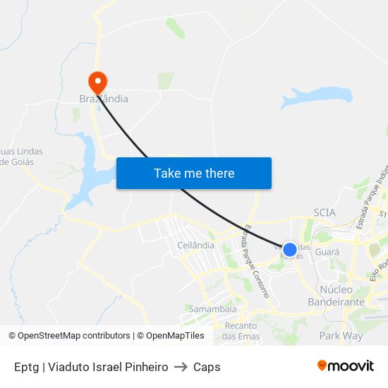 Eptg | Viaduto Israel Pinheiro to Caps map