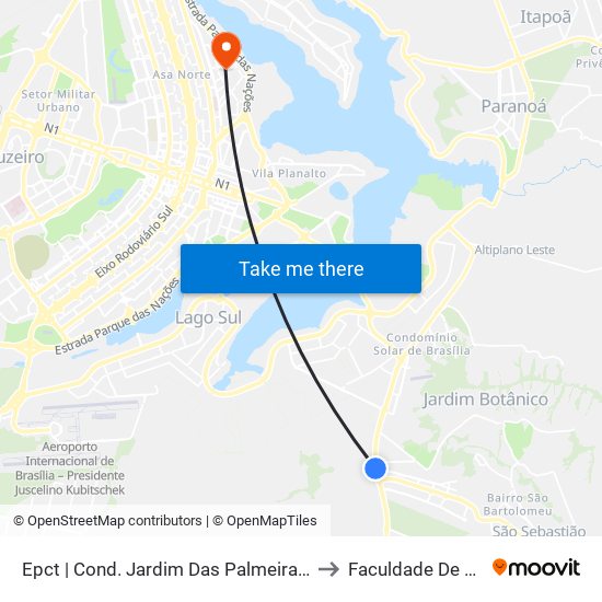 Epct | Cond. Jardim Das Palmeiras (Sentido São Sebastião) to Faculdade De Comunicação map