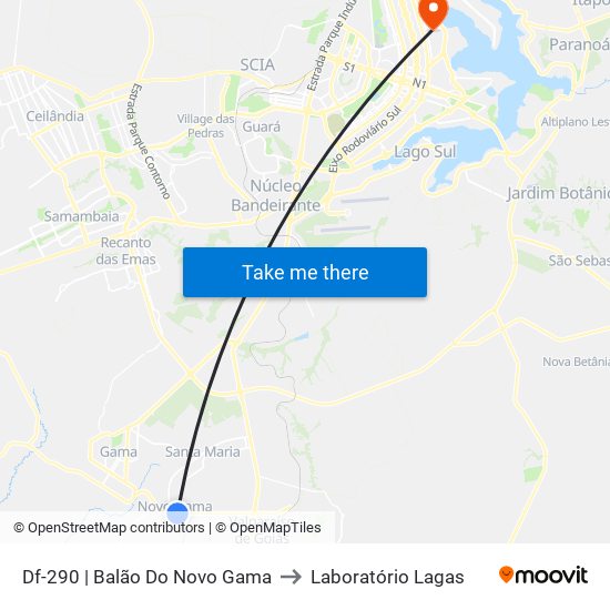 Df-290 | Balão Do Novo Gama to Laboratório Lagas map