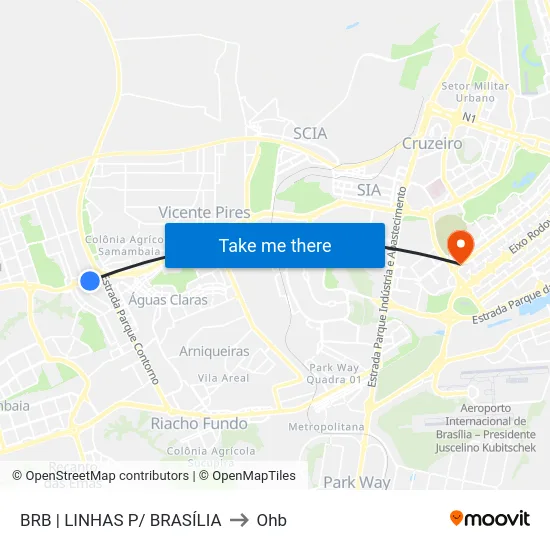 BRB | LINHAS P/ BRASÍLIA to Ohb map