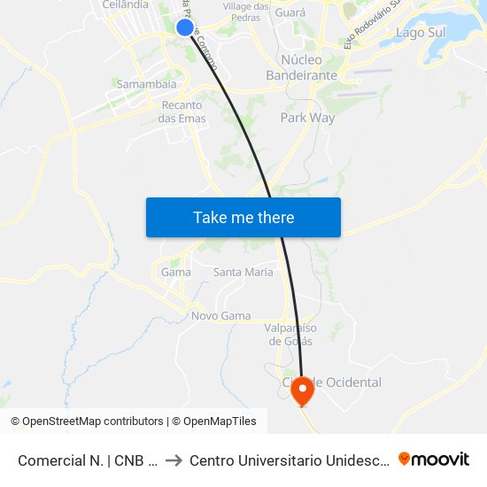 Comercial N. | CNB 3 (INSS) to Centro Universitario Unidesc - Campus I map