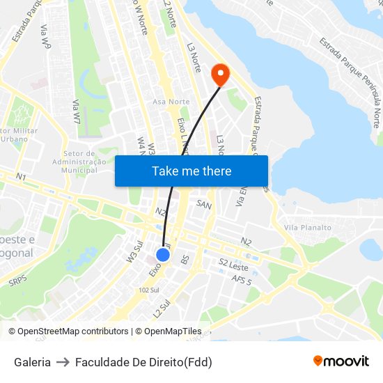 Galeria to Faculdade De Direito(Fdd) map