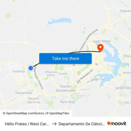 Hélio Prates | West Carnes / Taguacenter to Departamento De Ciência Da Computação map