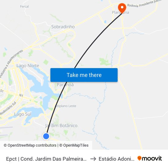 Epct | Cond. Jardim Das Palmeiras (Sentido São Sebastião) to Estádio Adonir Guimarães map