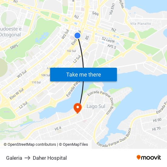 Galeria to Daher Hospital map