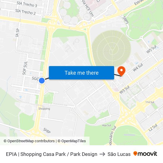 EPIA | Shopping Casa Park / Park Design to São Lucas map