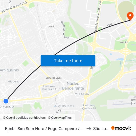 Epnb | Sim Sem Hora / Fogo Campeiro / Villa Brasil to São Lucas map