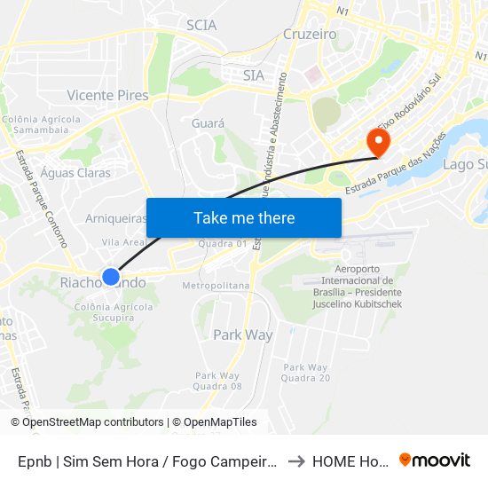 Epnb | Sim Sem Hora / Fogo Campeiro / Villa Brasil to HOME Hospital map