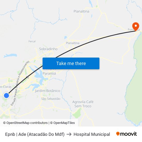 Epnb | Ade (Atacadão Do Mdf) to Hospital Municipal map